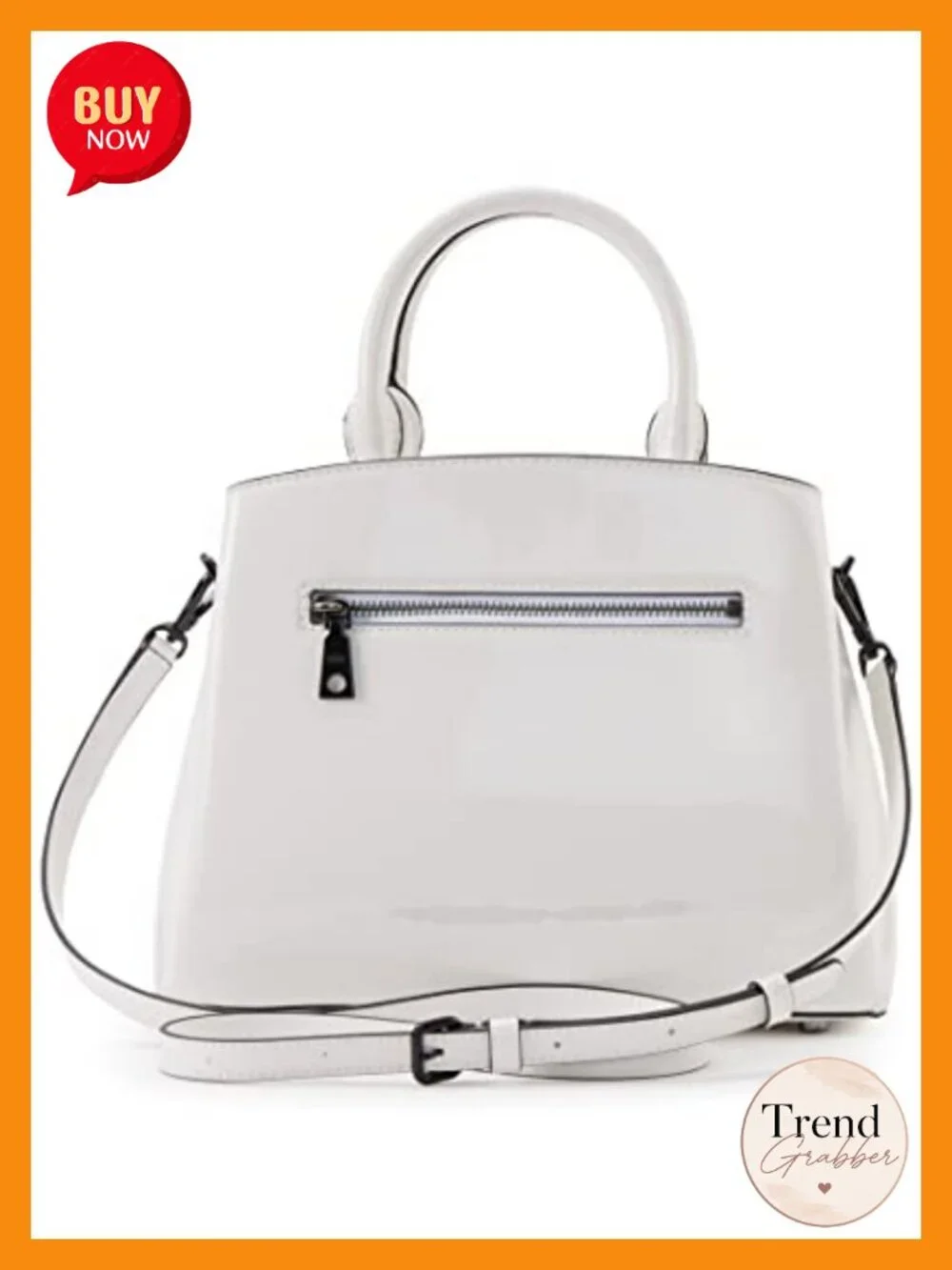 DKNY Paige Medium Satchel with Adjustable Strap - Faux Leather